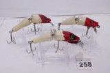 Lot of 3 Red&White Pike Oreno Lures