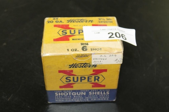 Vintage 25ct- Western SuperX 20ga 2 3/4 6shot