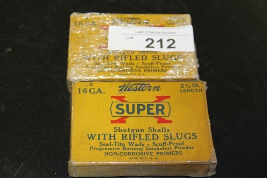 2X-Vintage Super X 16ga 2 3/4 Rifled Slugs