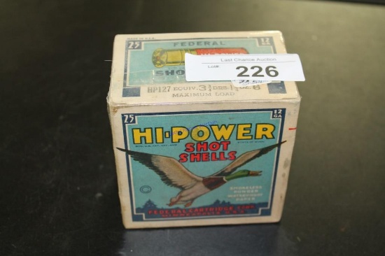 Vintage 25ct Federal High Power 12ga 6shot