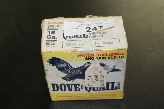 Vintage 25ct Winchester Dove and Quail 12ga 8