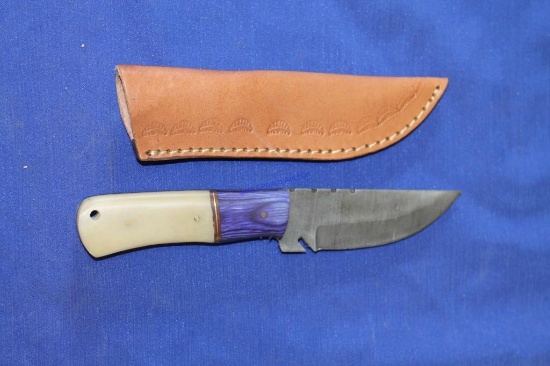 4 Inch Damascus Steel Blade w/ Resin Handle