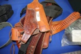 Lot of Leather Handgun Belts & Holsters