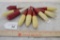 Lot of 9 Vintage Red/White Muskie Bobbers