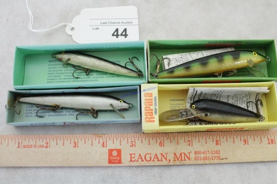 4X-Vintage Rapala Lures in Box