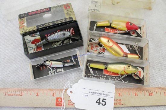 5X-Vintage L&S Mirro Lures in Box