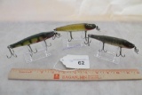 Lot of 3 CCBC Glass Eye Pikie Lures