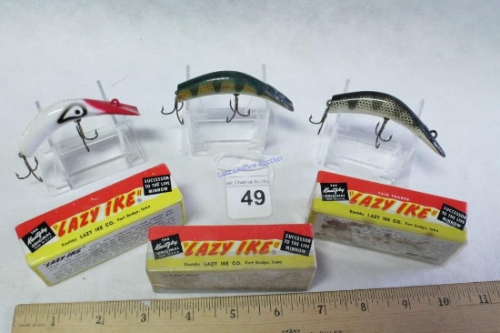 3X-Nice Lazy Ike Lures w/Boxes