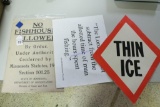 Vintage Ice Fishing Signs