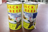 Pair of Gackle Beer Cans