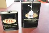 Pair of Vintage Black Powder Cans