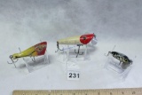 Lot of 3 Vintage Topwater Lures