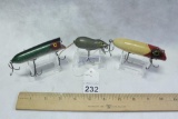 Lot of 3 Vintage Topwater Lures