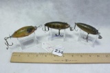 Lot of 3 Smaller Antique Lures