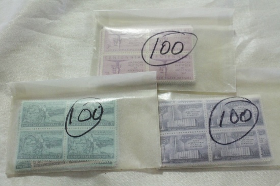 Lot Of 300 Nice Unused 3c Us Postage Stamps