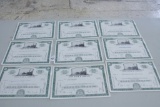 Lot Of 9 John Blair & Co Stock Certificates
