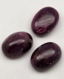 Lot Of 3 Ruby Cabochons 184ct