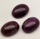 Lot Of 3 Ruby Cabochons 148ct