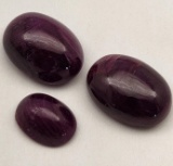 Ylot Of 3 Ruby Cabochons 91ct