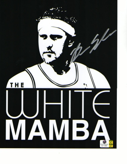 Brian Scalabrine Boston Celtics Autographed 8x10 White Mamba Photo w/GA Wit coa