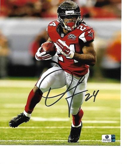 Devonta Freeman Atlanta Falcons Autographed 8x10 Photo Red Pic w/GA coa