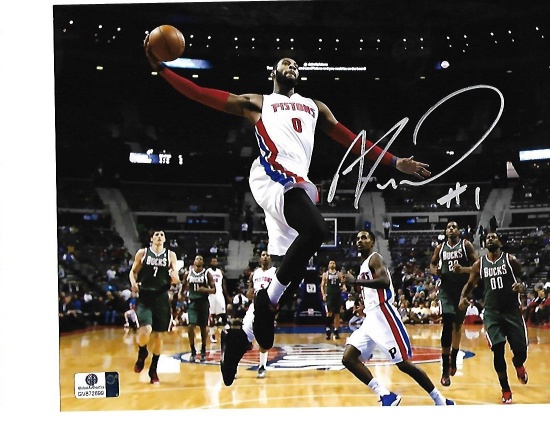 Andre Drummond Detroit Piston Autographed 8x10 Photo Dunk Pic w/ GA coa