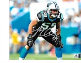 Luke Kuechly Carolina Panthers Autographed 8x10 Photo Black Pic w/GA coa
