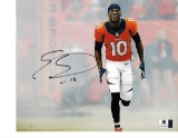 Emmanuel Sanders Denver Broncos Autographed 8x10 Photo Smoke Pic w/ GA coa
