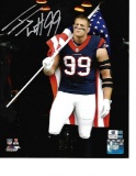 JJ Watt Houston Texans Autographed 8x10 Photo Flag Pic w/GA coa