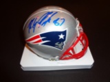 Rob Gronkowski New England Patriots Autographed Mini Helmet w/GA coa