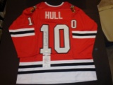 Dennis Hull Autographed Custom Chicago Blackhawks Style Red Jersey w/JSA coa