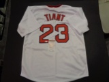 Luis Tiant Autographed Custom Boston Red Sox 70's Style White Jersey w/JSA coa