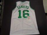 Tom Satch Sanders Autographed Custom Boston Celtics Style White Jersey w/ JSA coa