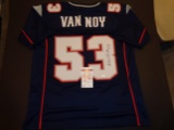 Kyle Van Noy Autographed Custom New England Patriots Style Blue Jersey w/JSA coa