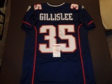 Mike Gillislee Autographed Custom New England Patriots Style Blue Jersey w/JSA coa