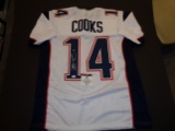Brandin Cooks Autographed Custom New England Patriots Style White Jersey w/JSA coa