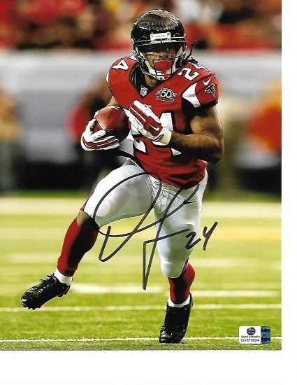 Devonta Freeman Atlanta Falcons Autographed 8x10 Photo Red Pic w/GA coa