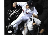 Joe Kelly Boston Red Sox Autographed 8x10 Fight w/NYY Tyler Austin w/JSA W coa
