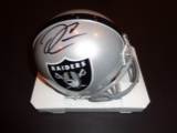 Derek Carr Oakland Raiders Autographed Mini Helmet w/GA coa