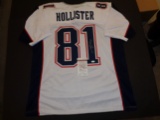 Cody Hollister Autographed Custom New England Patriots Style White Jersey w/JSA W coa
