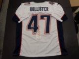 Jacob Hollister Autographed Custom New England Patriots Style White Jersey w/JSA coa