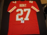 Kareem Hunt Autographed Kansas City Chiefs Custom Red Style Jersey w/GA coa