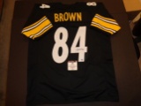 Antonio Brown Autographed Pittsburgh Steelers Custom Black Style Jersey w/GA coa
