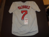 Christian Vazquez Boston Red Sox Autographed Custom Road Grey Jersey w/JSA W coa 1