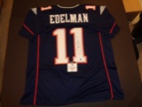 Julian Edelman Autographed Custom New England Patriots Style Blue Jersey w/GA coa