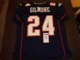 Stephon Gilmore Autographed Custom New England Patriots Style Blue Jersey w/JSA W coa 1