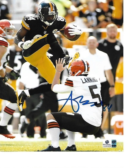 Antonio Brown Pittsburgh Steelers Autographed 8x10 Stomp Photo w/GA coa