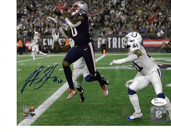 Josh Gordon New England Patriots Autographed 8x10 Photo w/JSA Witnessed coa (Brady's 500th TD)