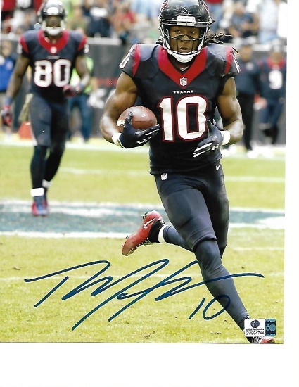 DeAndre Hopkins Houston Texans Autographed 8x10 Running Photo w/GA coa