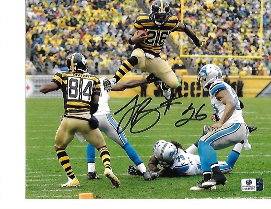 Le'Veon Bell Pittsburgh Steelers Autographed Leaping Bee 8x10 Photo  w/GA coa